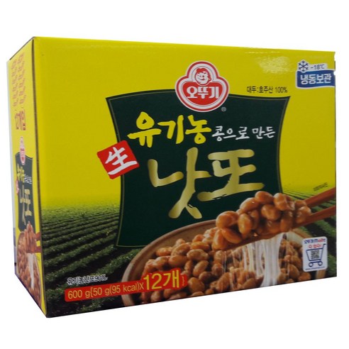 오뚜기 낫또 생낫또600g ( 50g X 12입) 아이스포장무료, 12개