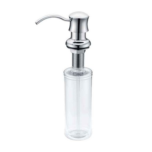 손 비누 디스펜서 구리 펌프 320Ml 대용량 병에 내장 유럽 주방 싱크 주방 비누 디스펜서, 하나, 투명 & 실버