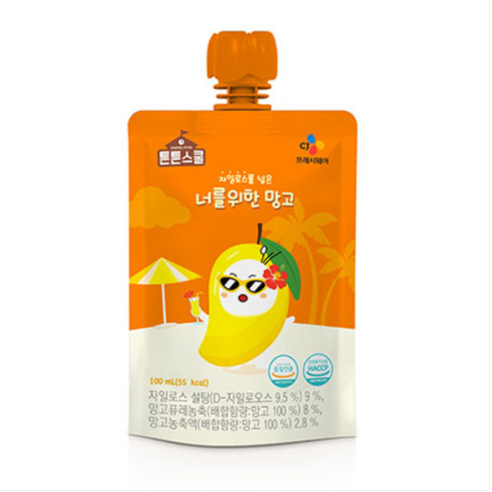 CJ 튼튼스쿨 너를위한 납작복숭아 (100ml 40개묶음), 100ml