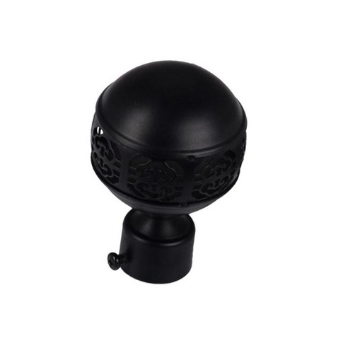 싱글원 28mm 커튼폴 믹스매치 파이널 윈도우 트리트먼트 용품, 블랙 J, 합금