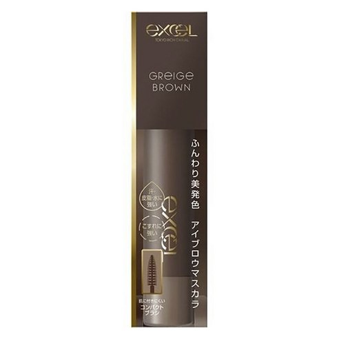 사나엑셀 컬러 온 아이브로우 마스카라 4g, 그레이지 브라운, 1개