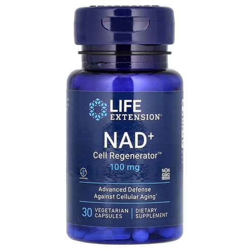 Life Extension NAD＋ Cell Regenerator 100mg 베지 캡슐 30정, 1개