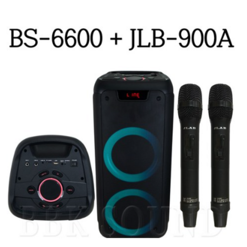 jbl블루투스스피커 BS-6600+JLB-900A 블루투스스피커 무선마이크2대