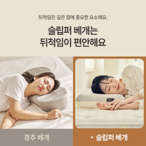 건강한 목과 숙면을 위한 현명한 선택, 슬립퍼 메모리폼 경추베개