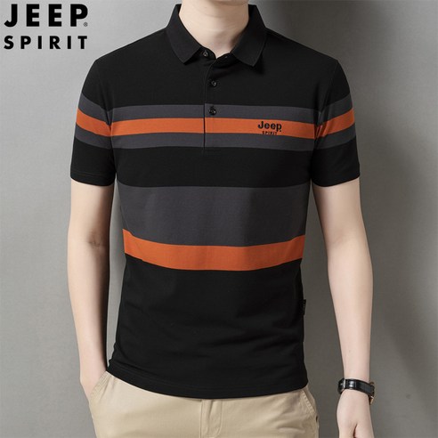 지프 스피릿 반팔티 남성 티셔츠 여름 패션 카라티 카라넥 티셔츠 반팔 비즈니스 캐주얼 티셔츠 36156