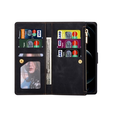 갤럭시 폴드4 ford4 폴드 카드수납 심플 가죽 패턴 지갑 폰케이스