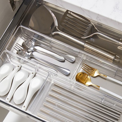 내 주방을 빛낼 스마트한 선택, 내맘대로 칸조절 투명 수저함
