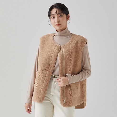 클라비스 여성용 폭스 퍼카라 벨티드 다운