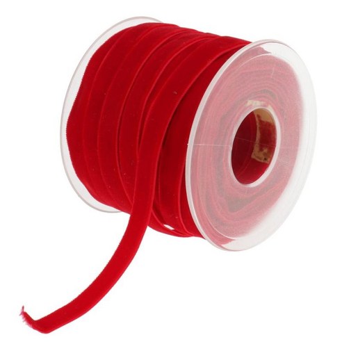 수제 헤어 클립 헤어 리본 헤어 액세서리 재봉 공예 리본 벨벳 리본 신발 bowknot diy 리본 1cm 20yard, 레드, 설명