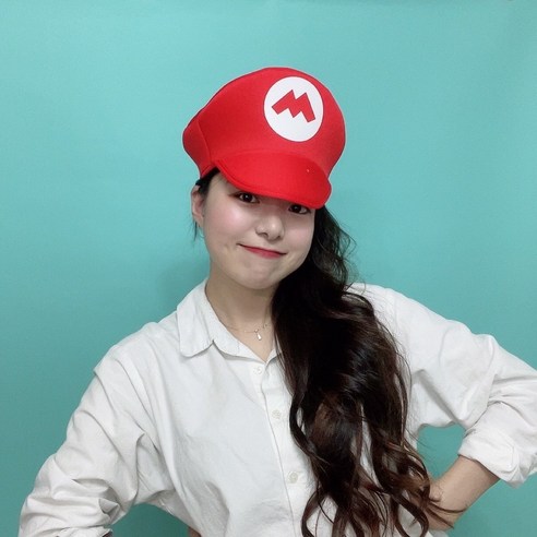 0286 캐릭터 모자 왕모자 쓸데없는선물 셀프스튜디오 인생네컷 모자소품, 레드