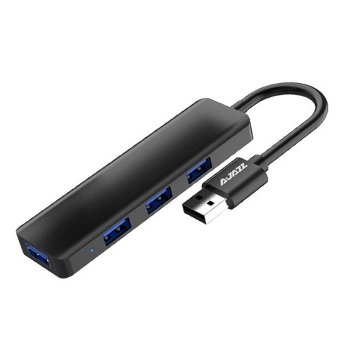 USB-C 유형 C 남성 4 포트 USB 3.0 노트북 용 여성 PD 허브 유형, 100x30x10.5mm, 알루미늄 합금, AU101 블랙