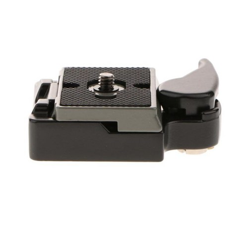Manfrotto 323(새 버전)용 특수 어댑터(200PL-14)가 있는 퀵 릴리스 어댑터, 73x52mm, 블랙, 합금