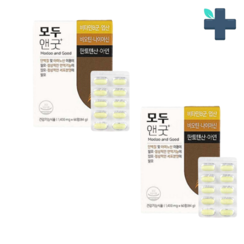 리뉴얼) 유유제약 모앤굿 모두앤굿 1450mg x 60정 1박스 / 탈모영양제 맥주효모 모발 탈모 영양제 모앤굿영양제 유유제약모앤굿 모엔굿, 2박스((1450mg x 60정), 2박스