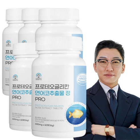 프로테오글리칸 PRO 프리테오글리칸 콘드로이친 연어코추출물 600mg, 60정, 5개