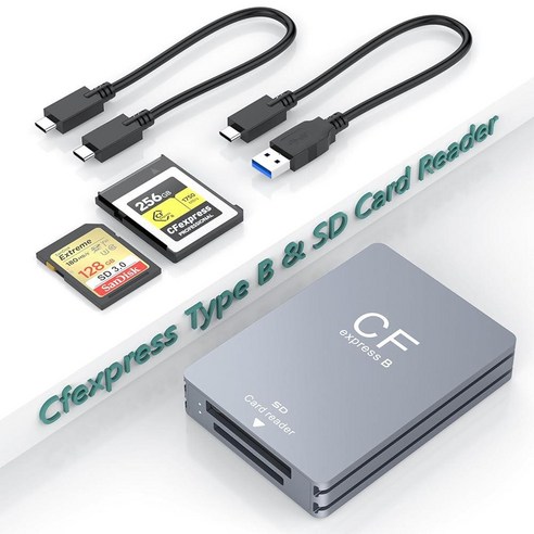 CFexpress 타입 B 카드 리더기 USB 3.2 Gen 2 10Gbps Cf 익스프레스 리더기 및 SD 윈도우 맥 리눅스 안드로이드와 호환 149194