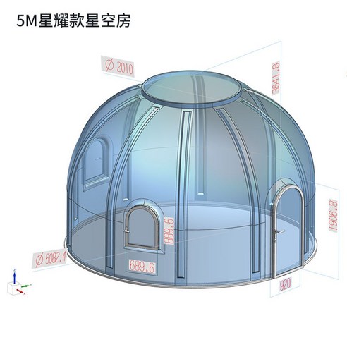 에어텐트 감성 캠핑 초경량 하우스 Air 패밀리, 베이직 3.5m 직경