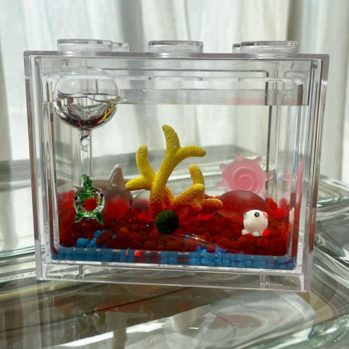 마리모 키우기 국산 DIY 레고 블럭 어항 신나는 해양 생태계를 집에서 만나보세요!