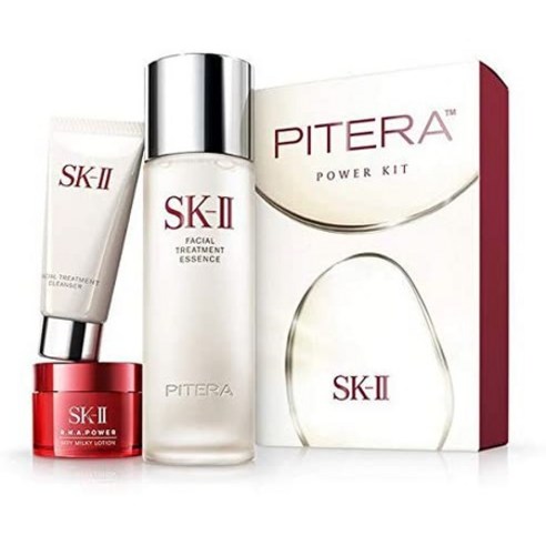 에스케이투 일본정품 SK-II 피테라 파워 키트 (트리트먼트 에센스 75mL + 스킨 파워 에어리 15g + 클렌저 20g), 1개 sk2피테라에센스