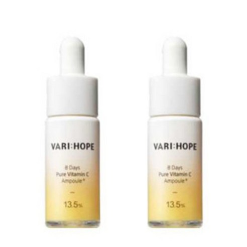 [베리홉]최신상 베리홉 비타민씨 앰플 2개. 미백 앰플. 8일의 기적 앰플. 정품 2병, 15g, 2개