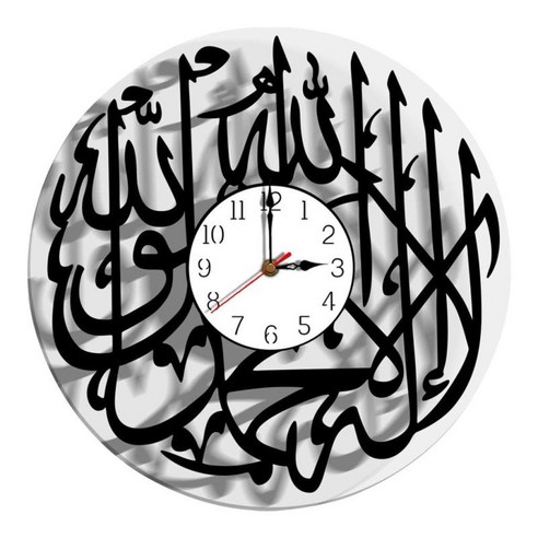 이슬람 서예 비 똑딱 벽시계 홈 장식 아랍어 숫자 아트 석영 이슬람 벽시계 침실 거실 주방 사무실 eid 장식, 아크릴