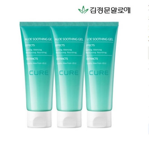 김정문알로에 큐어 수딩젤, 100ml, 3개