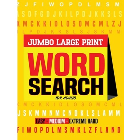 (영문도서) Jumbo Word Search Book for Adults Large Print: Word Find Book for Kids Word Search Books Pu... Paperback, Laura Bidden, English, 9784390047593