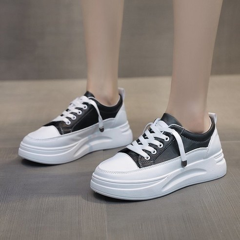 KORELAN 키높이 흰 구두녀 두꺼운 바닥 게으름뱅이 맨발로 맥곤 캔버스 신발
