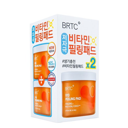 비알티씨 V10 비타민 필링패드 80매입 2p, 165ml, 2개