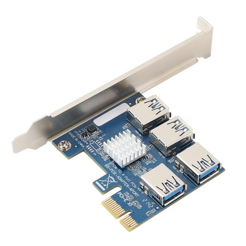 PCIE 1 ~ 4 라이저 카드 1 ~ 4 PCI Express 16X 슬롯 라이저 카드 PCI-E USB 3.0 어댑터 그래픽 카드 확장 카드, 보여진 바와 같이, 하나