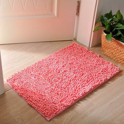 KORELAN 2022 입구 카펫 바닥 깔개 문방석 물빨래 발판 화장실 들어오다 깔다 침실 화장실 욕실 미끄럼 방지 깔개 가정용, 핑크-색