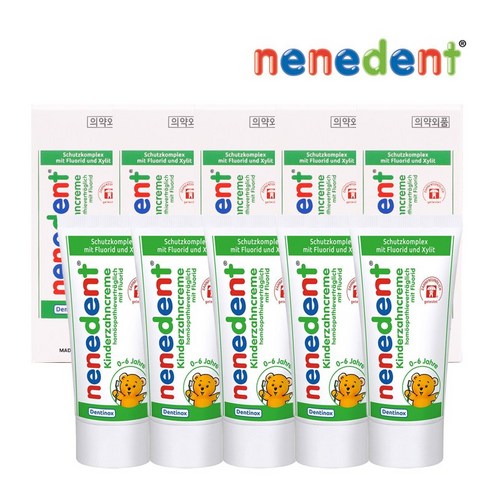 네네덴트 저불소치약 사과향, 50ml, 5개