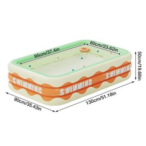 어린이 수영장 조립식 풍선 장난감 정원 목욕 여름 야외 실내 물 게임 선물, 2) 1.3 meters