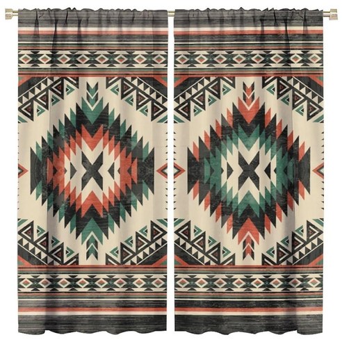 LOMADIA Aztec Thermal Insulated Curtain Native American South Western Fantasy Boho Tribal Pattern Wi, 42x45in_스타일-11