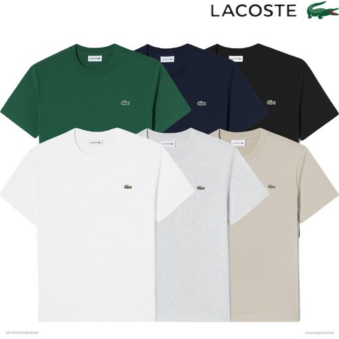 라코스테 451807 남성 베이직 라운드넥 티셔츠 TH080E-53G_6컬러_KR254