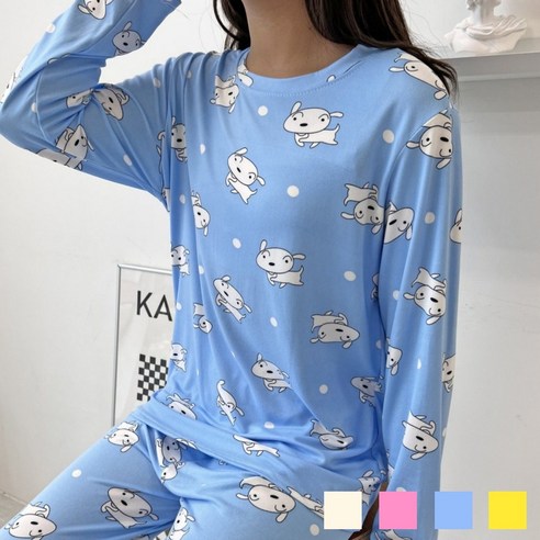 주니어 피치기모 흰둥이 잠옷 세트 4color