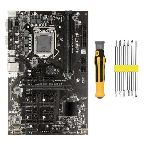 Lopbinte B250 BTC 마이닝 마더보드 12 PCIe - USB3.0 그래픽 카드 슬롯