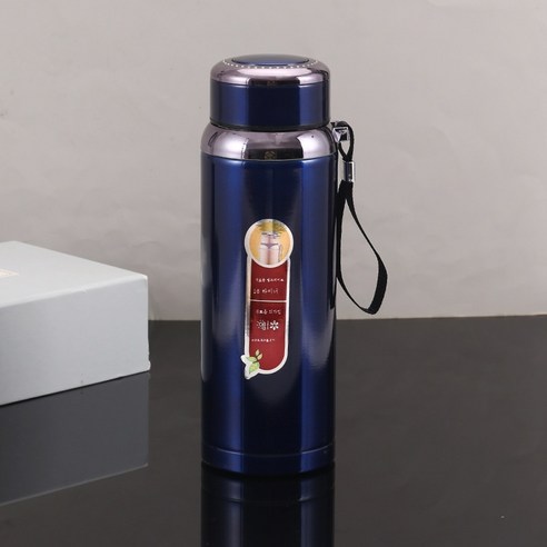 ZZJJC 316 스테인리스 텀블러 진공스타포트 아웃도어 탱크 대용량 스포츠 물컵 선물, 600ml, 푸른 색