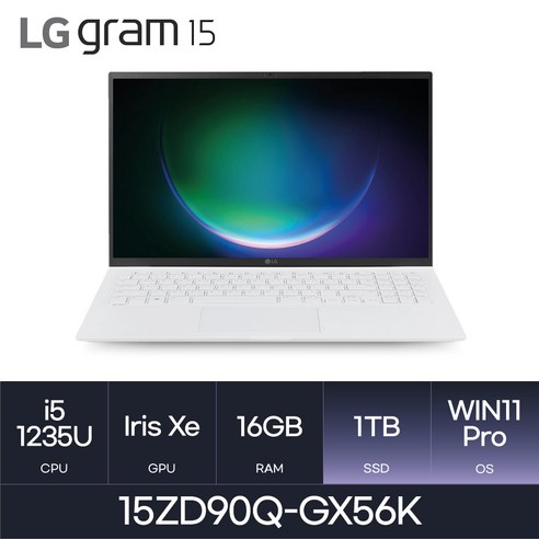  다양한 선택을 포함한 최신 노트북 제품 추천 [당일출고] LG전자 2022 그램15(12세대) 15ZD95Q-GX56K - 초경량 학생용 노트북 *사은품 증정*, WIN11 Pro, 16GB, 1TB, 코어i5, W