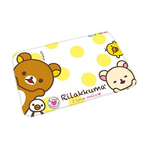 환영 입구 비-슬립 개 고양이 카펫 주방 매트 현대 만화 Rilakkuma 층 매트 홈 장식 복도 발코니 문 매트, 40센치메터x60센치메터, New000499