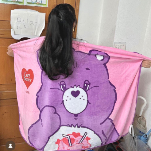 케어베어 프렌즈 애착 담요 (2종) 극세사 담요 학교담요 캐릭터담요