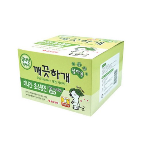 깨끗하개 반려동물 기저귀 남아용 10매, S~M, 1개