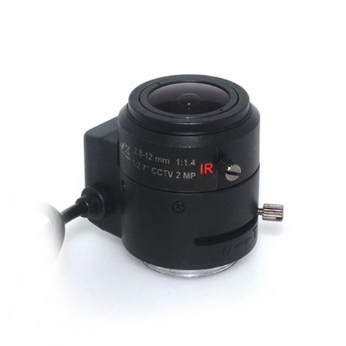 2MP 자동 조리개 줌 렌즈 2.8-12mm 렌즈 박스 카메라 렌즈 CCTV 렌즈 카메라 액세서리, 검정, 하나