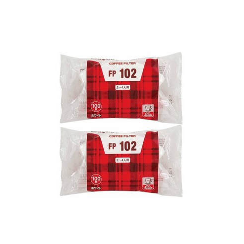 칼리타 커피여과필터 4인용 100매 2개세트 화이트, 100개입, 2개