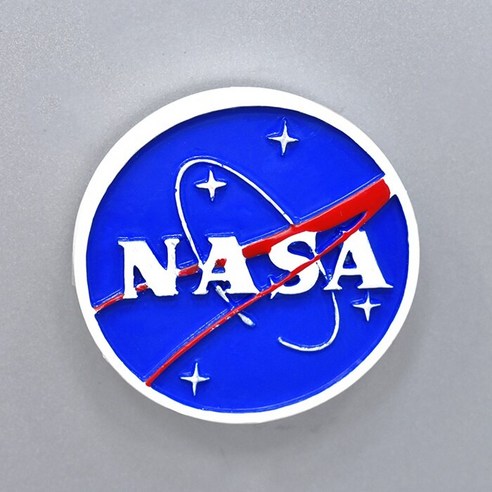 우주 비행사 냉장고 마그네틱 스티커 우주 왕복선 공간 창조적 인 공간 자석, NASA 로고, 중간