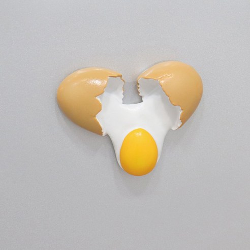 창조적 인 시뮬레이션 음식 계란 데친 계란 냉장고 자석 자석 자석 강한 자석 메시지 포스트 자기 페이스트, (단일) 떨어지는 계란, 중간