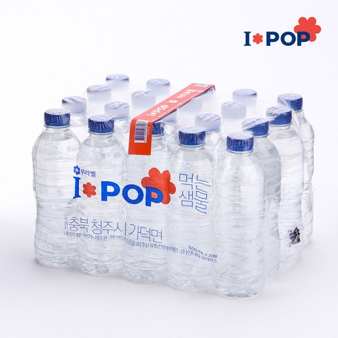 아이팝 먹는샘물 생수 500ml x 20pet, 20개