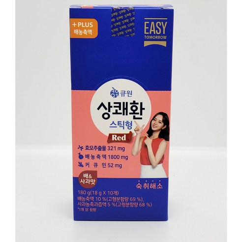 큐원 상쾌환 스틱 레드 NEW 18g, 10개