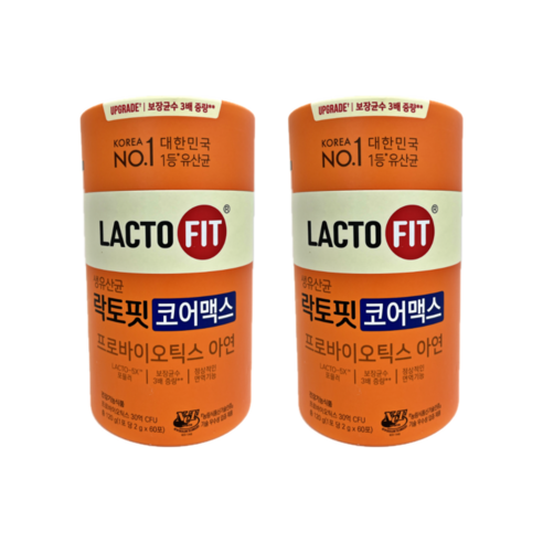 락토핏 생유산균 코어맥스 60p, 120g, 2개