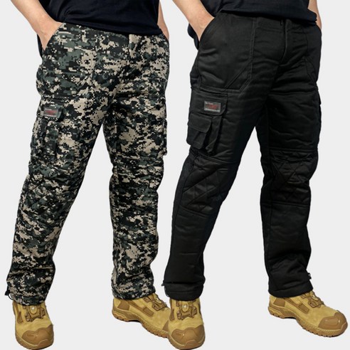 따뜻함과 활동성을 겸비한 겨울 필수템, 기모 카고 작업복 솜바지