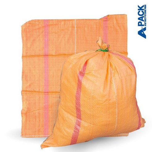 국산 마대자루 재활용 쓰레기 포대 60kg 일반마대 65x75cm, 오렌지, 25장